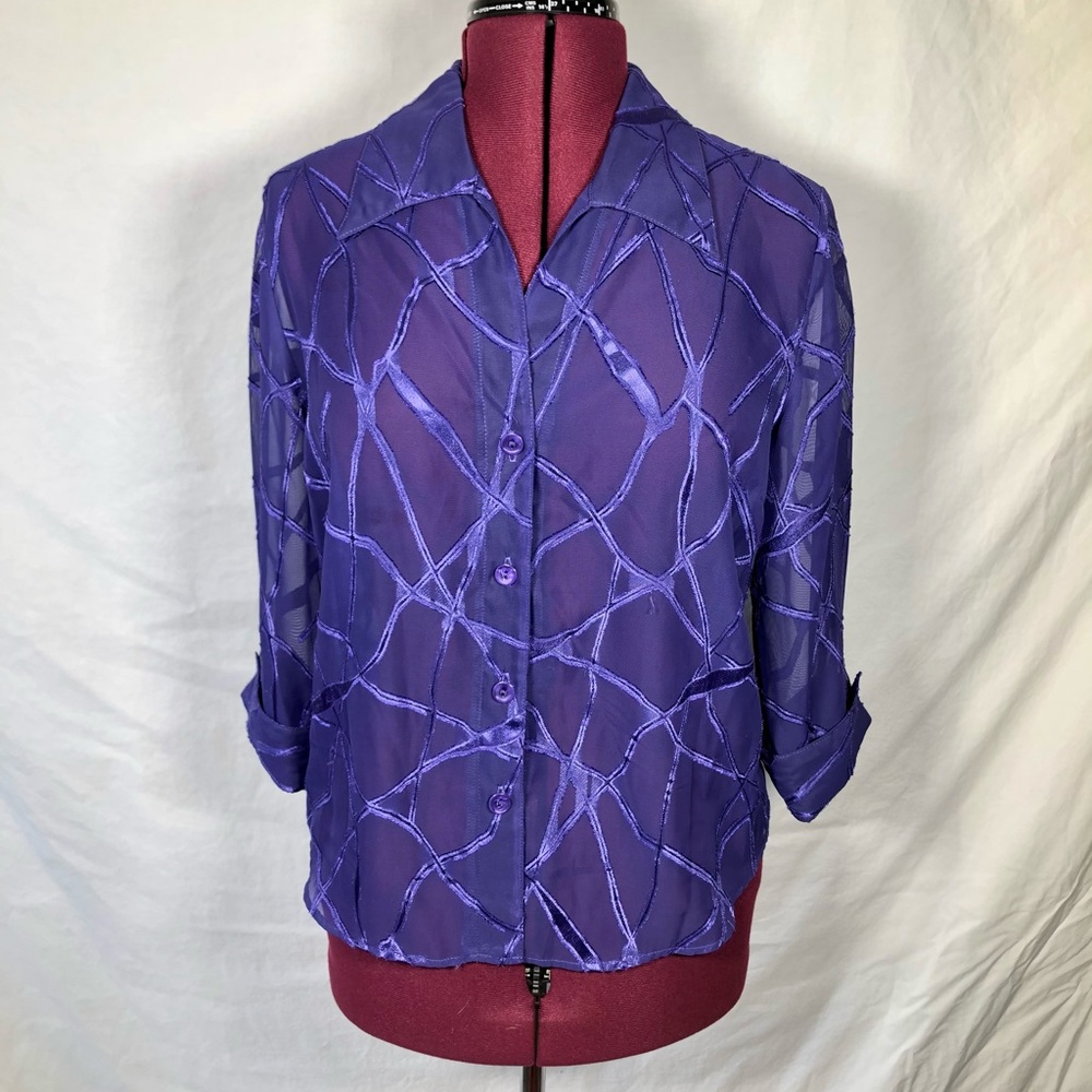 C. B. Collections Purple Button Up Shirt